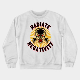 Radiate Negativity - biohazard toxicity face mask Crewneck Sweatshirt